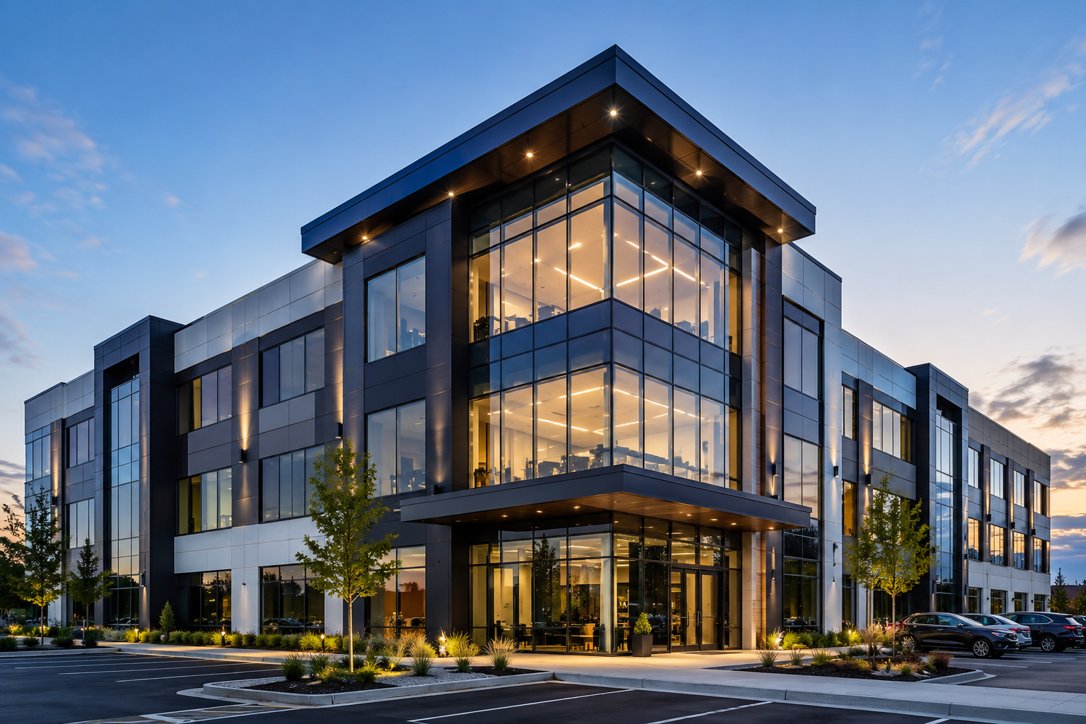 Modern commercial building